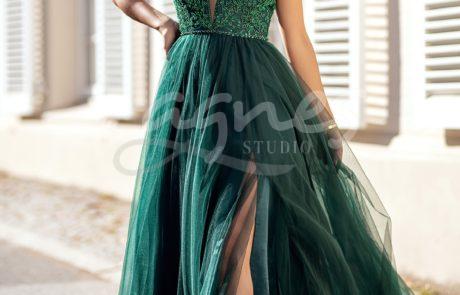 spolecenske-saty-plesove-na-maturitni-ples-s-tylovou-sukni-zelene-forest-green-CHK0679 společenské večerní šaty na ples